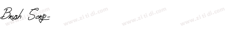 Brush Scrip字体转换 Brush Scrip字体转换